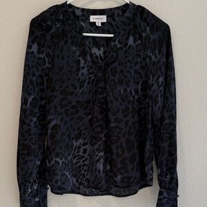 Evereve Midnight Leopard Print Blouse